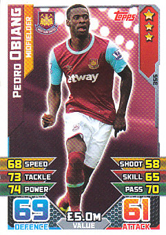 Pedro Obiang West Ham United 2015/16 Topps Match Attax #355